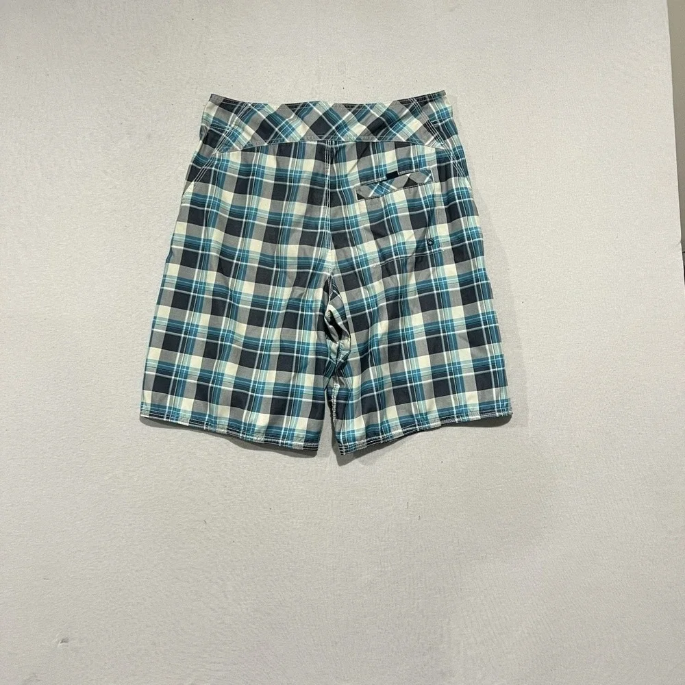 American Eagle Men Trunks Plaid Board Shorts Summer Beach Size 32